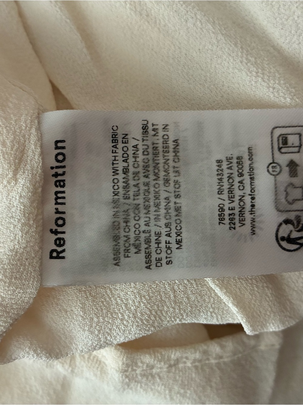 Reformation Delanie Women's Halter Dress Size XSmall Seashell White Beach Mini - Picture 6 of 6